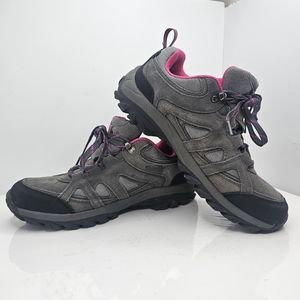 BEARPAW 2755W Edgewood Gray Suede Pink Trail Hiking Boots Size 10 / 41